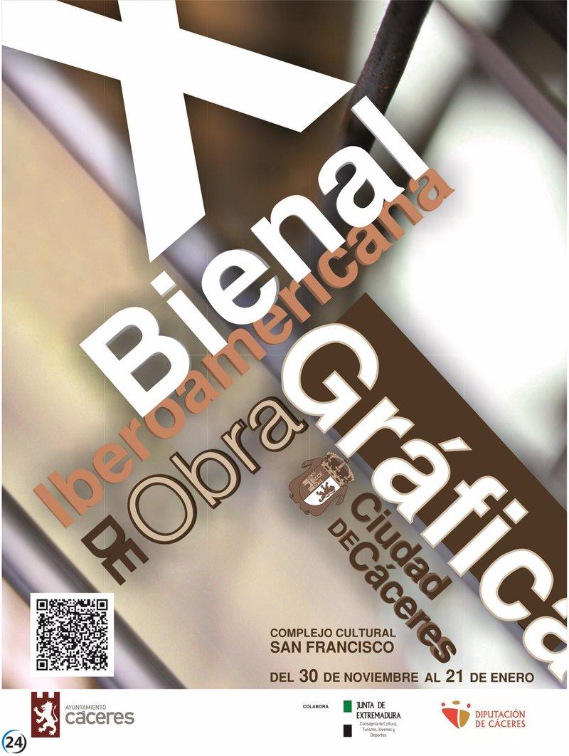 La X Bienal Iberoamericana de Obra Gráfica de Cáceres sigue en marcha con actividades y muestras hasta el final del mes.