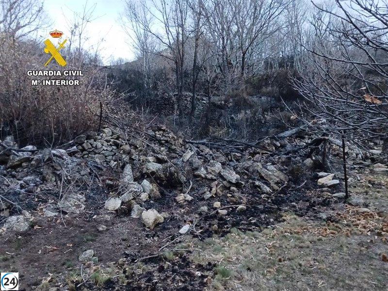 Incendio arrasa 176 hectáreas en Piornal debido a la quema de restos vegetales