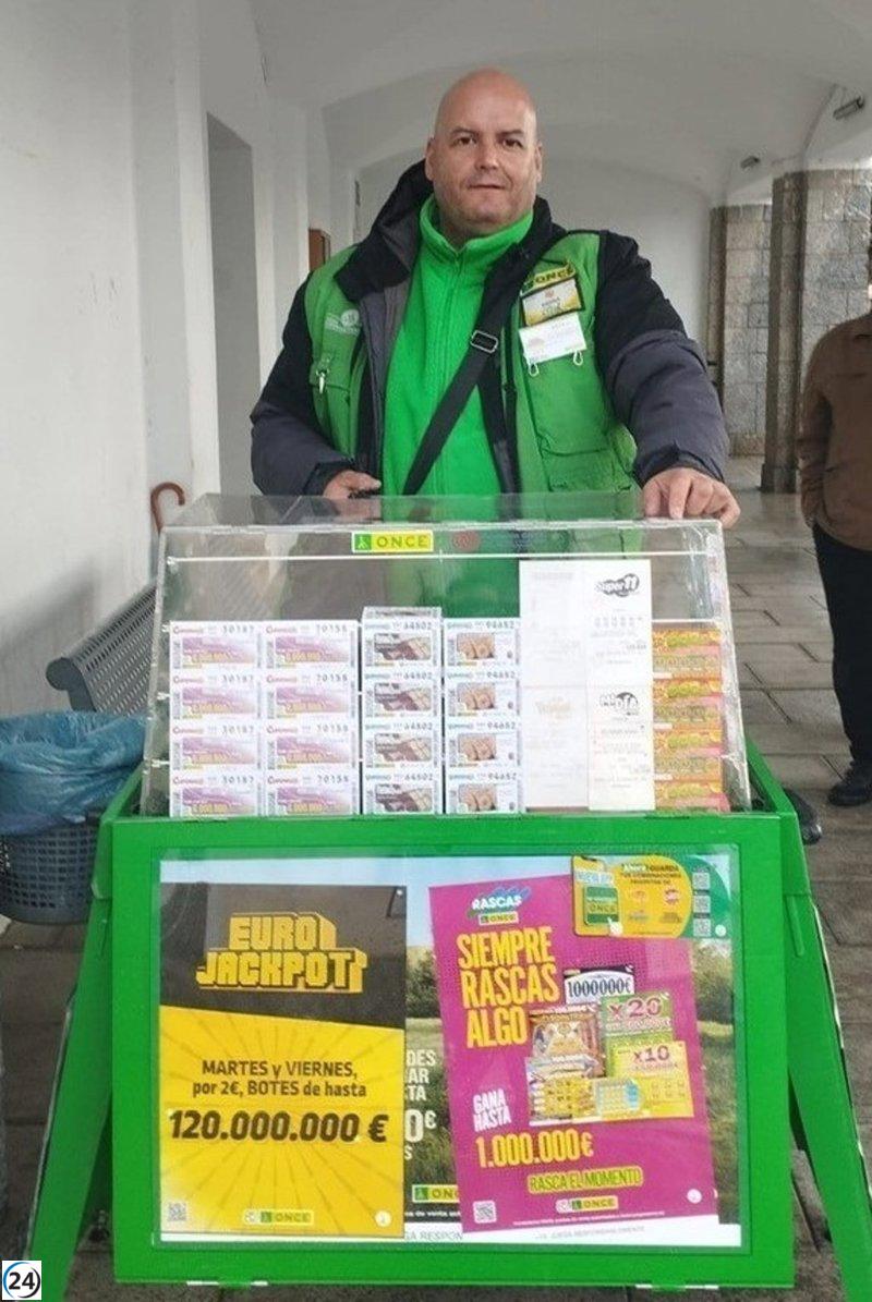 La ONCE premia a Valdivia (Badajoz) con 1.165.000 euros en el Cupón Diario.