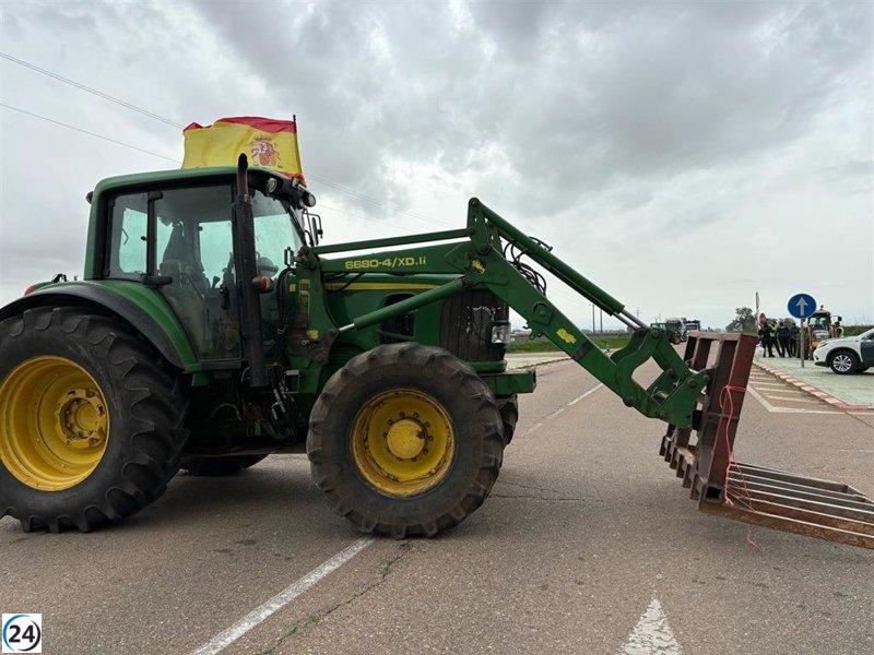 Guardia Civil impone multas de hasta 1.500 euros a agricultores en protestas de Extremadura