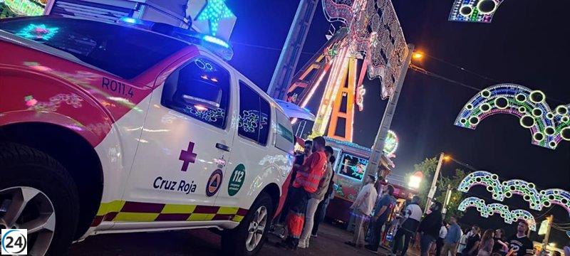 Gran cantidad de heridos en la noche de San Juan en Badajoz atendidos por Cruz Roja.