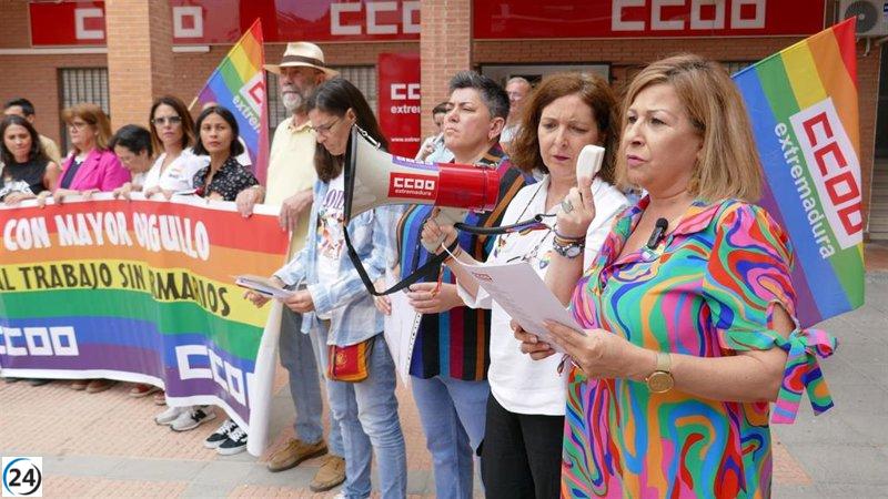 CCOO de Extremadura se moviliza en apoyo de la diversidad sexual y promueve la participación en las celebraciones LGTBI+