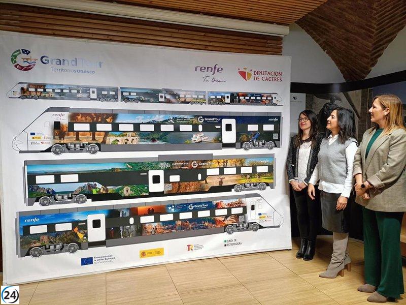 Inauguración del primer tren turístico hacia el Geoparque y el Tajo Internacional este sábado desde Cáceres.
