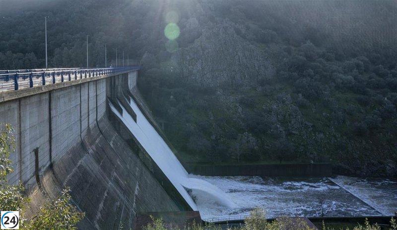 Nueve presas del Guadiana occidental se preparan para el esperado aumento de caudal el domingo por la mañana.