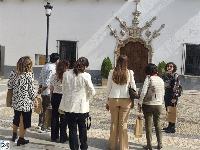 Líderes locales y españoles recorren las obras del programa Poctep en Olivenza.