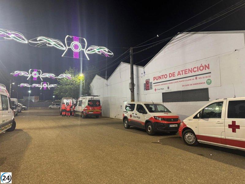La inauguración de la Feria de San Juan en Badajoz registra 18 incidentes menores.