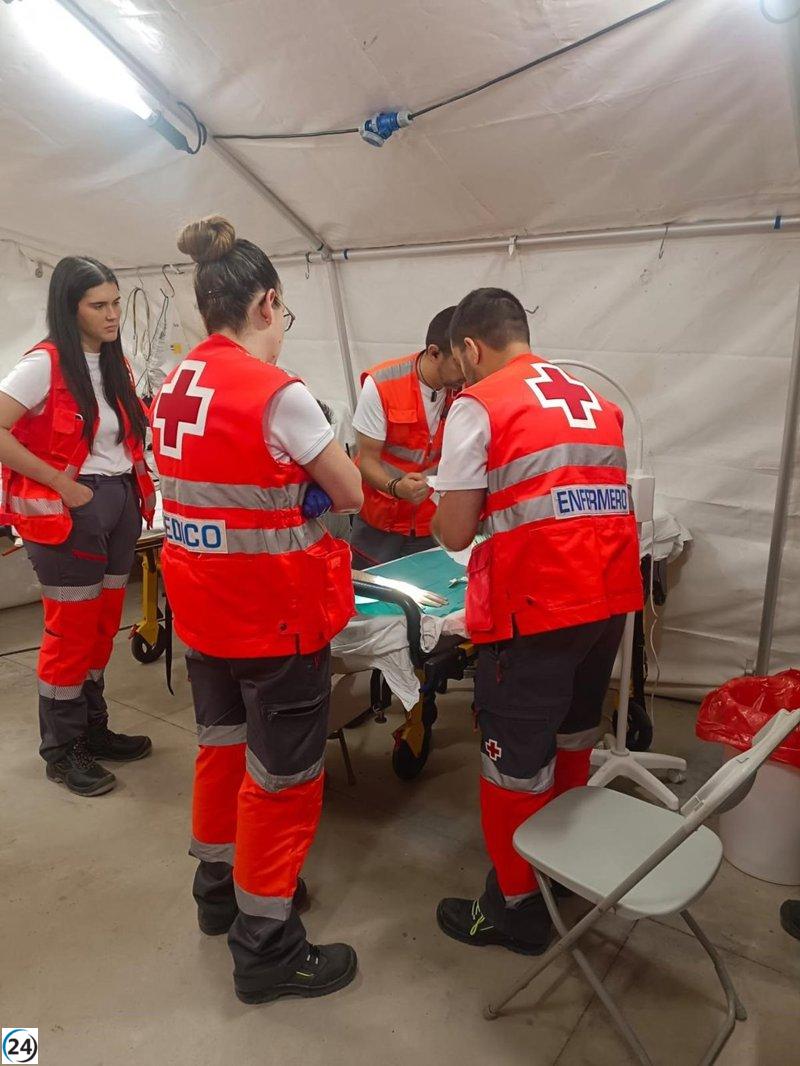 Cruz Roja brinda 53 asistencias durante la Feria de Badajoz el sábado por la noche.