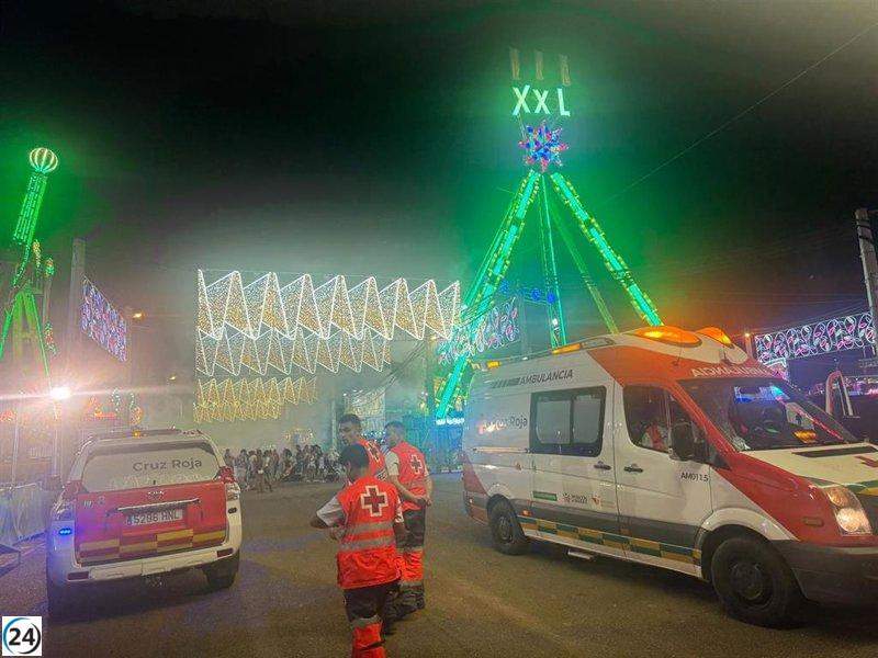 El domingo de la Feria de San Juan en Badajoz concluye con 11 intervenciones de Cruz Roja.