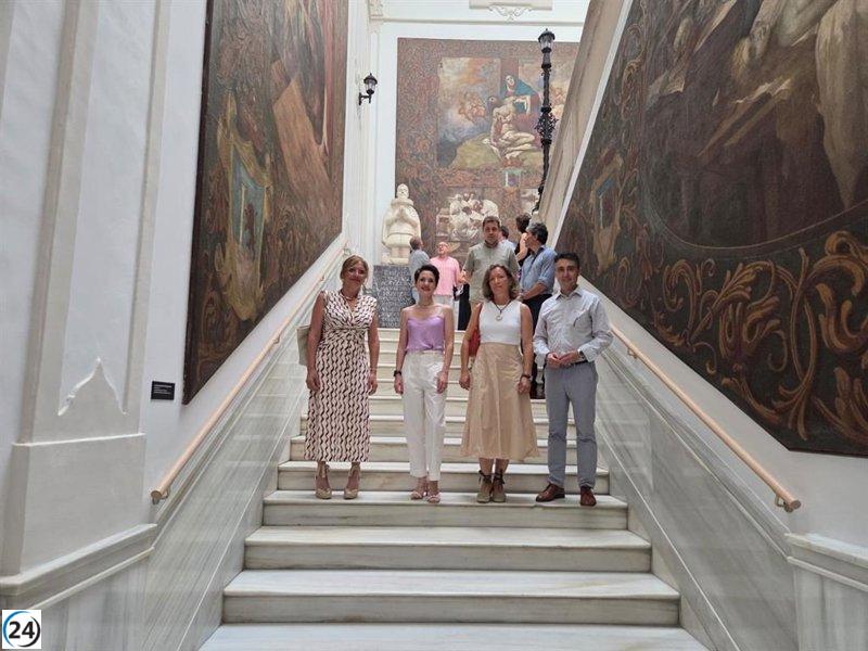 La Diputación de Badajoz finaliza la restauración de la escalera histórica del Hospital Provincial y pone en valor su patrimonio cultural.