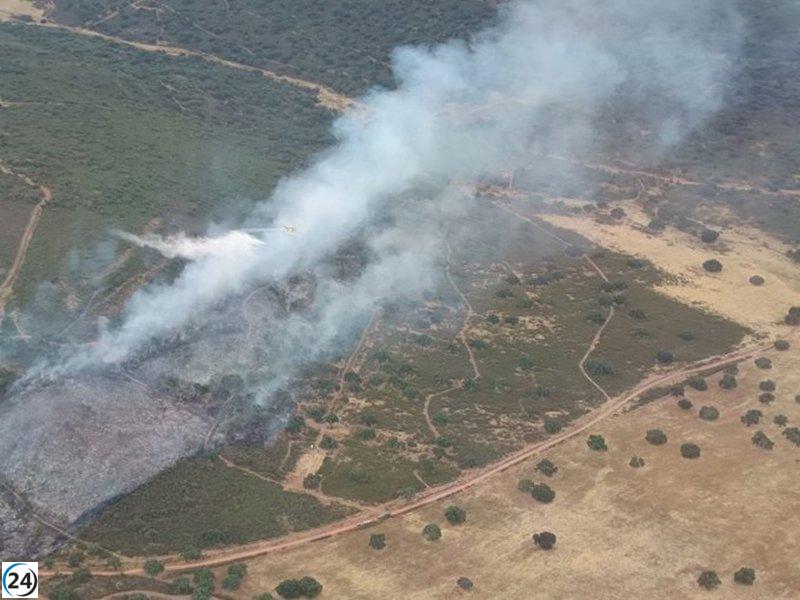 El incendio forestal en Cáceres muestra mejoría y clasificado como nivel 0 de riesgo.