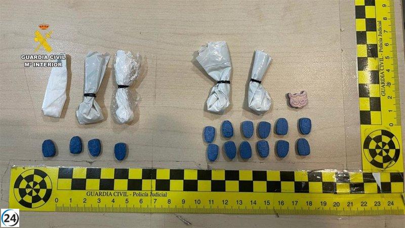 Detienen a dos personas con cocaína y anfetaminas en Peraleda de la Mata.