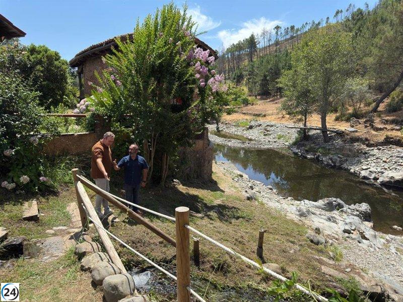 La Muela impulsa la rehabilitación de su área de baño en Las Hurdes.