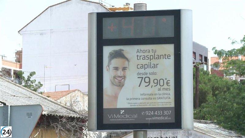 Las Vegas del Guadiana mantendrá alerta naranja por altas temperaturas este jueves, mientras que Cáceres y la Siberia estarán en alerta amarilla.