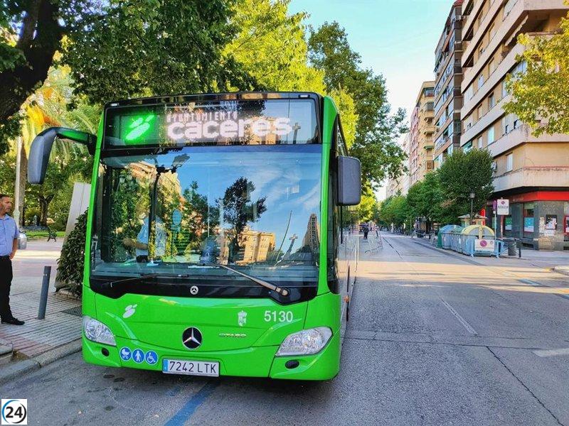Incremento del 6% en el uso del autobús urbano en Extremadura: 1,1 millones de pasajeros en junio.