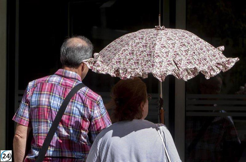 Alerta roja en Las Vegas del Guadiana, Villuercas y Montánchez por temperaturas que alcanzan los 44ºC este domingo.