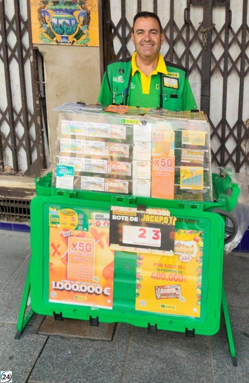 La ONCE reparte 360.000 euros en Mérida con su Cupón Extra del Verano.