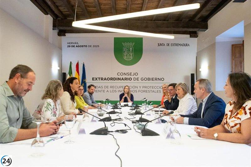 Extremadura destina apoyo económico a tourismos, agricultores y ganaderos impactados por incendios.