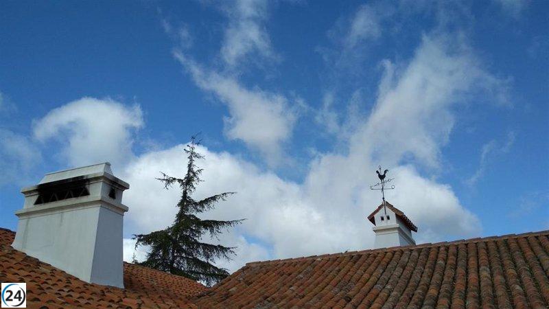 Condiciones climáticas en Extremadura para este lunes, 22 de septiembre de 2025.