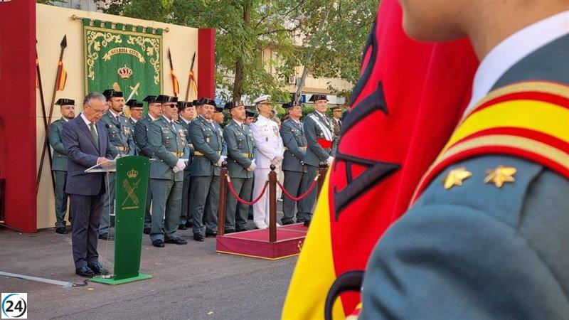 Quintana elogia la labor de la Guardia Civil en respuesta a las emergencias en Extremadura.