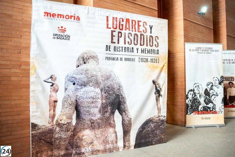 Mérida inaugura una exposición móvil que revive momentos clave de la Memoria Histórica en Extremadura.