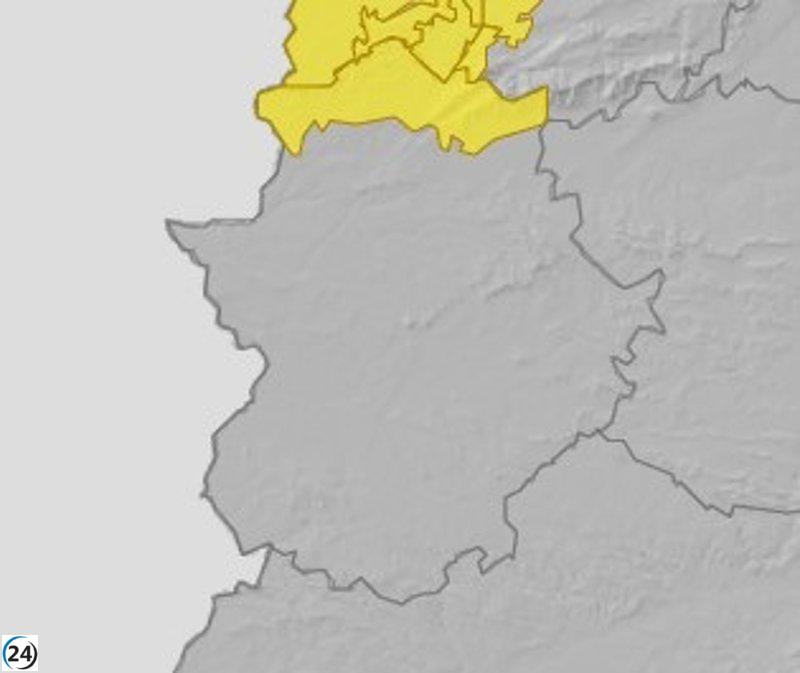 Cáceres: alertan por lluvias en el norte provincial este sábado.