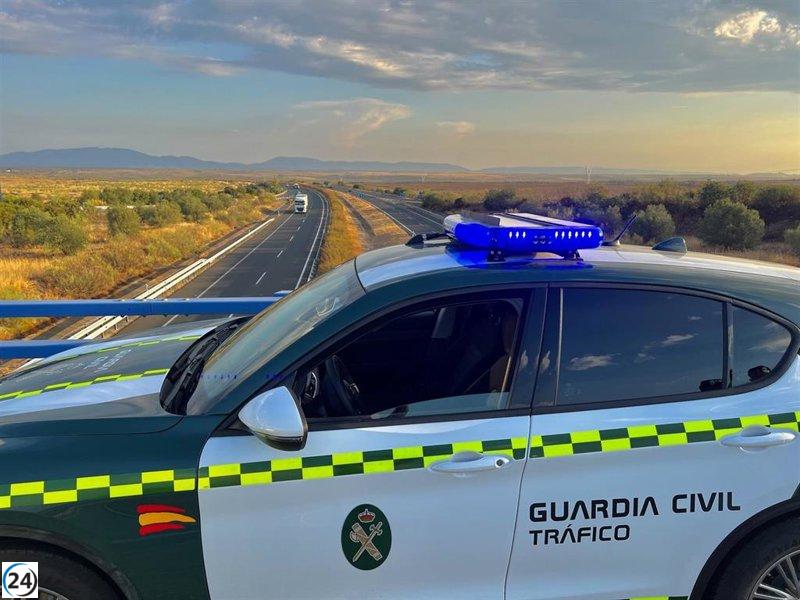 Detienen a conductor de furgón por superar en más del doble el límite de velocidad en Malpartida de Plasencia.