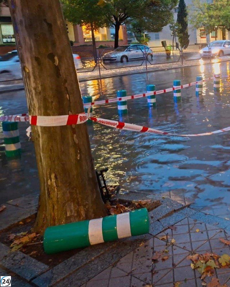 Bomberos de Cáceres responden a múltiples emergencias por intensas lluvias y vientos en la región.