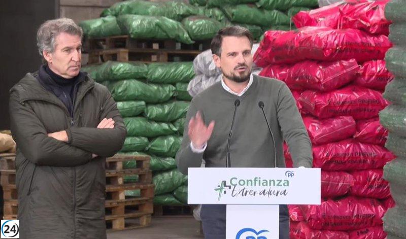 Feijóo confía en un impacto expansivo en Extremadura y desea que Vox no obstaculice la gobernabilidad al aliarse con la izquierda.