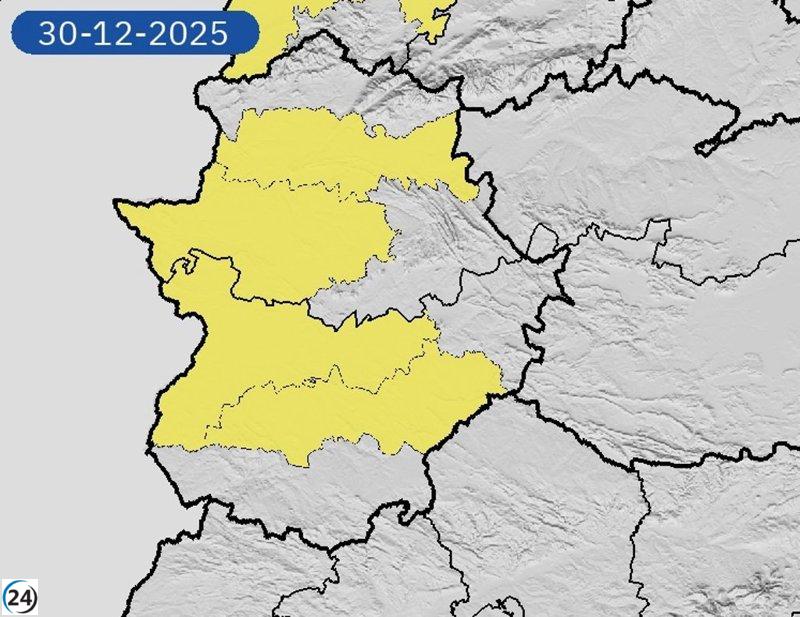 Extremadura en alerta amarilla por nieblas este martes.