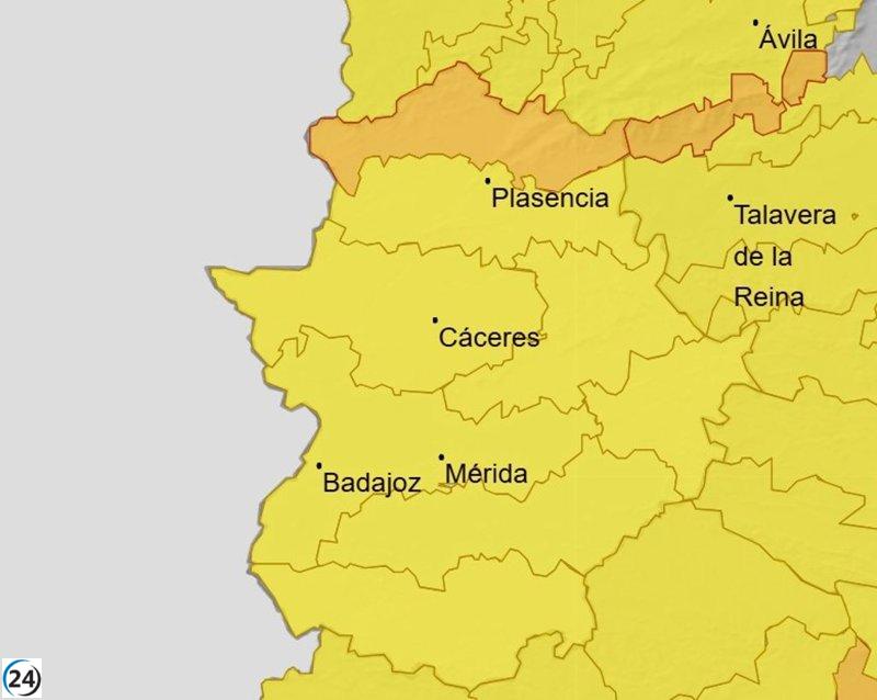 Clases canceladas en el norte de Cáceres debido a fuertes lluvias y viento este jueves.