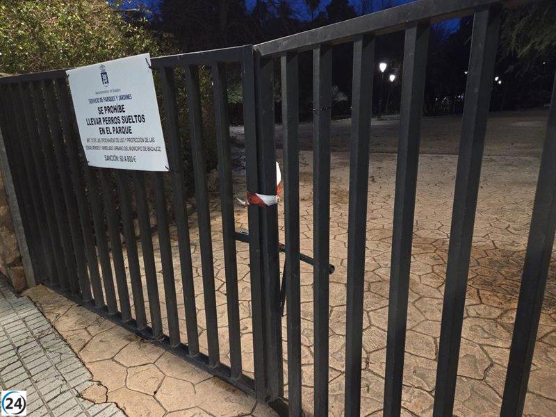 Badajoz cierra sus espacios al aire libre por alertas de vientos de hasta 80 km/h.