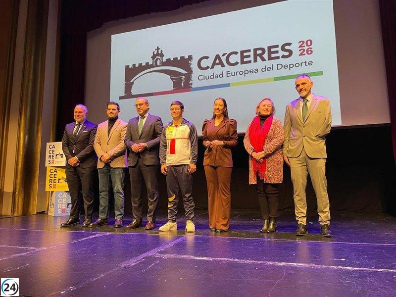 Cáceres inicia el año como Ciudad Europea del Deporte con una gala celebrando a atletas y federaciones de Extremadura.