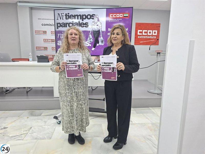CCOO exige un Observatorio de brecha salarial de género y un pacto integral por los cuidados en Extremadura.