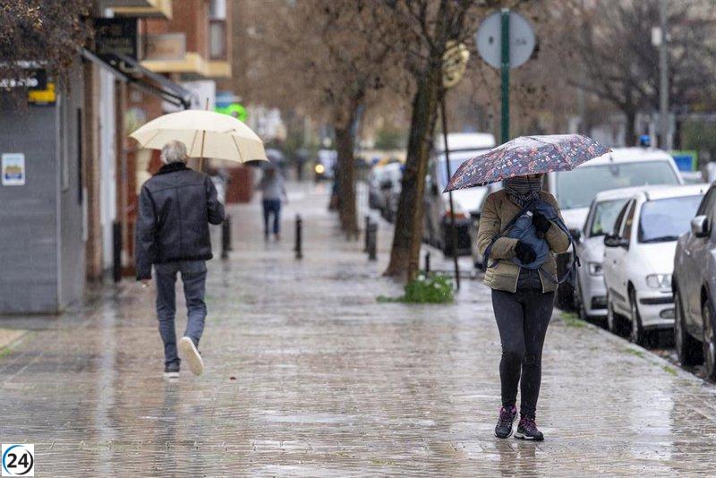 Extremadura activa alertas amarillas por lluvias y vientos intensos este viernes.