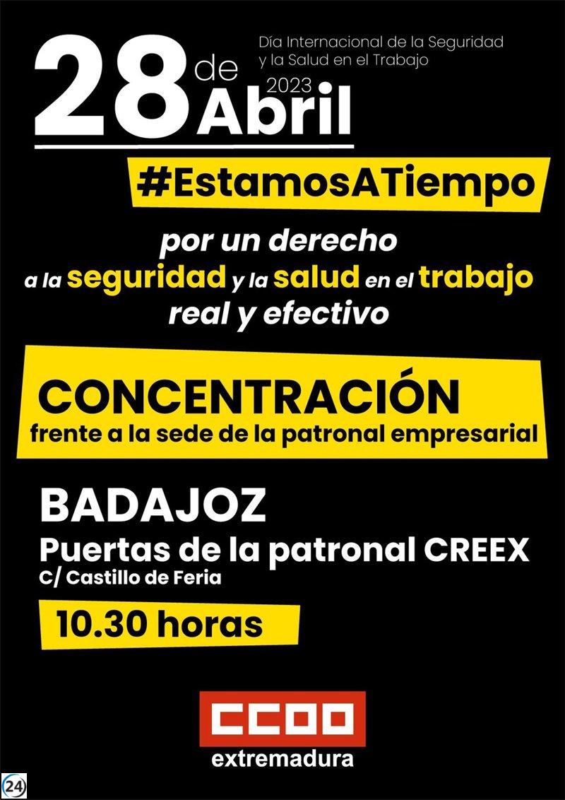 CCOO exige protección de trabajadores frente a sede de Creex.