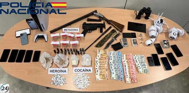 Desmantelado punto de venta de drogas en Villanueva de la Serena, seis detenidos.