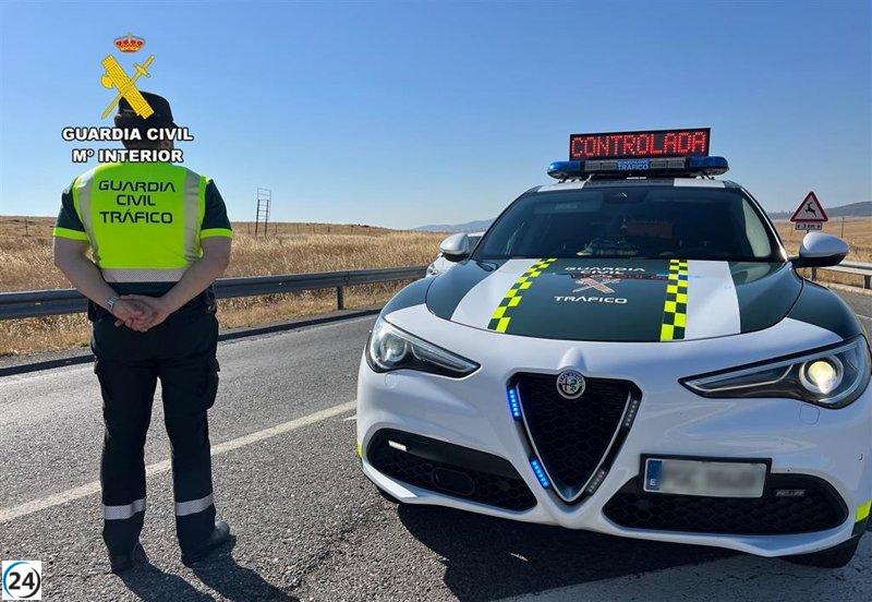 Detenido conductor a 225 km/h en la A-5 por la Guardia Civil en Puerto de Santa Cruz (Cáceres)