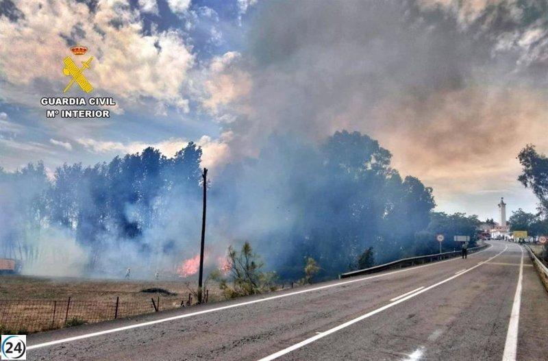 Dos agricultores investigados por provocar incendios en Herrera del Duque y Brovales.