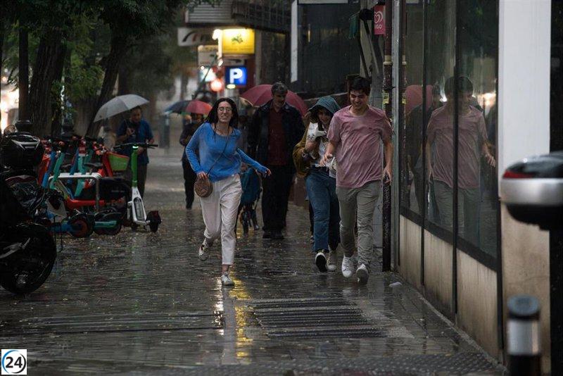 Cáceres en riesgo por lluvias y tormentas antes de la borrasca Óscar.