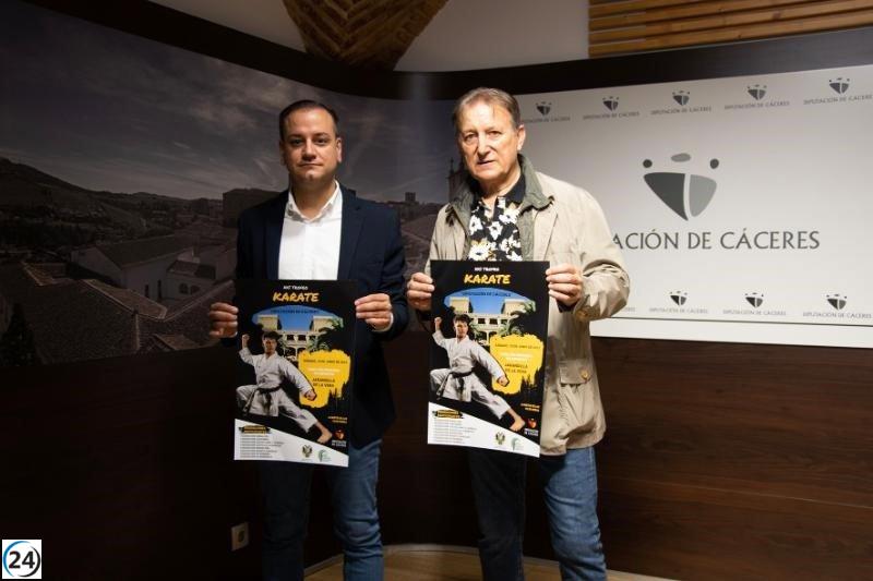 Más de 100 karatecas compiten en el Trofeo Diputación de Cáceres en Jarandilla de la Vera.