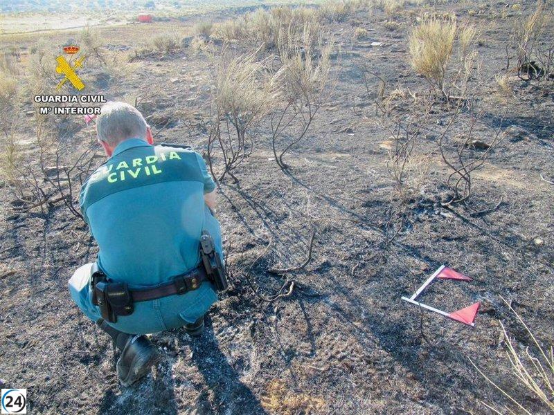 Empresario investigado por imprudencia con una radial en incendio de Alcollarín.