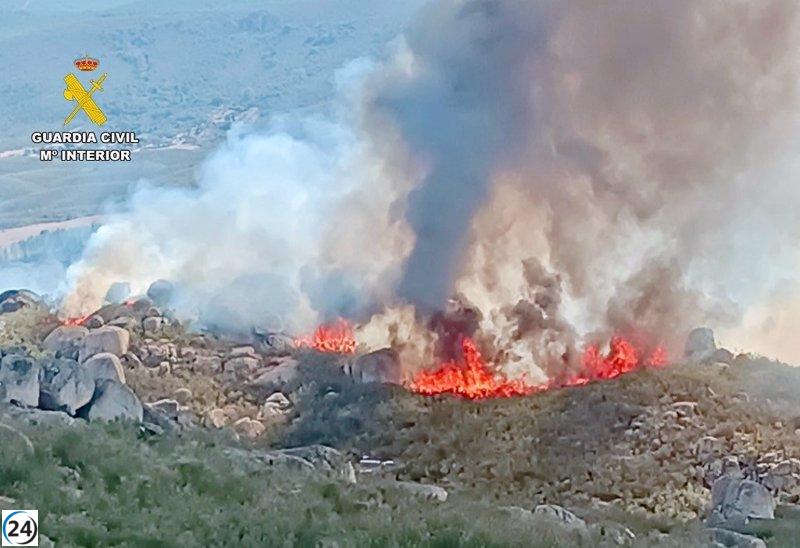 Dueño del tendido eléctrico bajo investigación por supuesto inicio de incendio forestal en Valencia de Alcántara